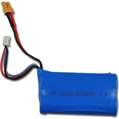 Amewi Pack de batterie (LiIon) 7.4 V 2000 mAh Nombre de cellules: 2 pack course XT30