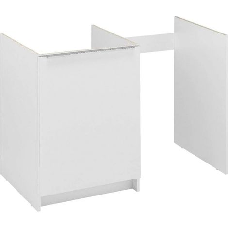 Armario bajo simple de 60 cm, para cocina americana de 1,2 m, con panel lateral (1/3)