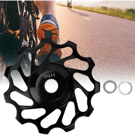 Poulie céramique 11 dents pour dérailleur VTT, roulement aluminium noir durable (1/5)