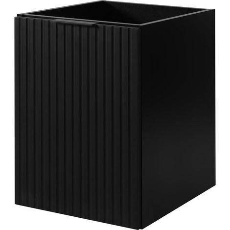 Mobile da bagno, Nero + maniglia nera, 40 x 57 x 46 cm (1/5)