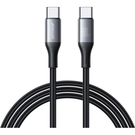 Cable usb c vers usb c a charge rapide joyroom flash series 60 w 2 m - noir