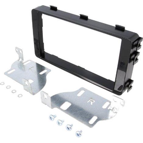 Facade autoradio 2DIN compatible avec Mitsubishi Outlander ap12 - Noir brillant