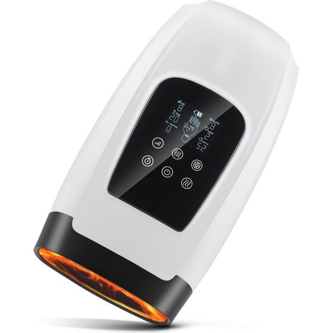 Appareil de massage électrique pour les mains doté d'un écran tactile, avec fonctions de chauffage et de compression, offrant 3 niveaux de chaleur, 6 niveaux d'intensité et 6 modes de massage (1/5)