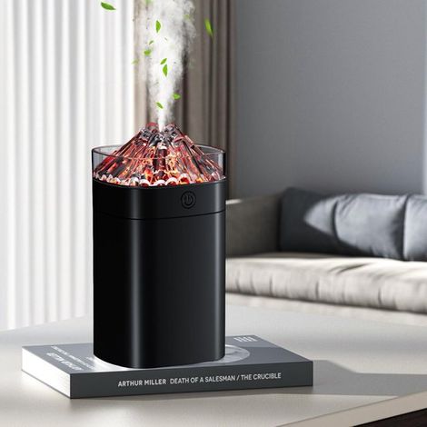 Mini humidificador portátil de 400 ml，humidificador de vapor frío apto para dormitorios，alimentado por USB，2 modos de pulverización，negro (1/5)