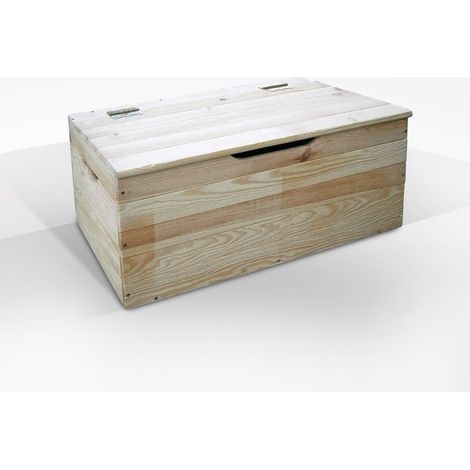 CASSAPANCA CONTENITORE CM 73X35 H. 33 IN LEGNO MASSELLO NATURALE (1/3)