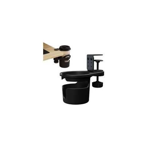 Desk Cup Holder, Adjustable Coffee Cup Holder, Anti-Spill Cup Holder, 360 Degree Rotating Holder, Desk Clamp Cup Holder, Anti-Fall Desk Accessory, Cup Holder for Desk, Table Edge Cup Holder, Adjustabl (1/5)