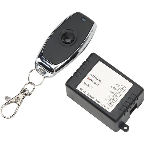 Boîtier noir, télécommande à un seul bouton, interrupteur momentané à un seul bouton, relais 12V. (1/5)