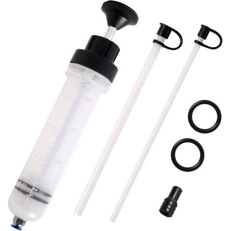 200-cm³-Ölabsaugpumpe, Ölsaugspritze, Kraftstoff, Bremsflüssigkeit, Kühlmittel, manuelle Transferpumpe