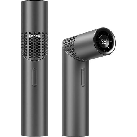 Ventilateur Portable Turbo Main, Mini Ventilateur Portatif, 199 Vitesses, 3000mAh Rechargeable, Petit Ventilateurs de Poche, 90° Ventileur USB Pliable pour Bureau, Voyage, Plage, Camping , Gris (1/5)