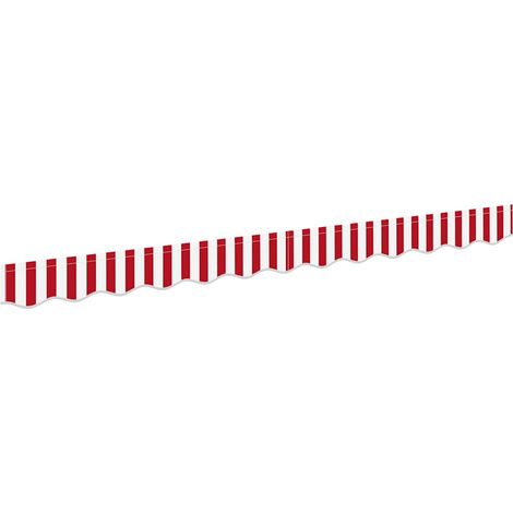 Maison Exclusive - Markisenschürzen-Ersatz Rot und Weiß 2,5 m Pol (1/5)