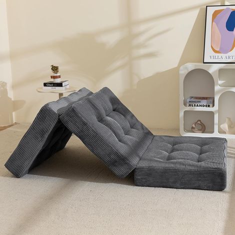 Single Folding Mattress, Thickness 15 cm, Folding Mattress for Futon Convertible Sofa Bed, Portable Guest Bed, 90 x 190 cm