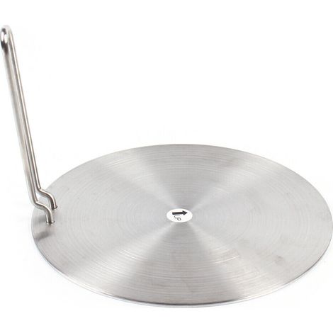 Universal für Induktion Adapterplatte Induktionsherd Adapter Kochfeld Induktionsadapter Wärmeverteilerplatte Ø 24CM Silber (1/5)