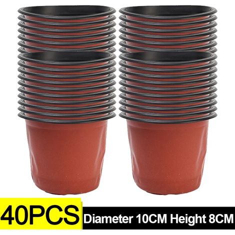 (40 pièces) Pots de pépinière flexibles pour semis, pots en plastique pour plantes grasses, semis, boutures et repiquages (1/4)