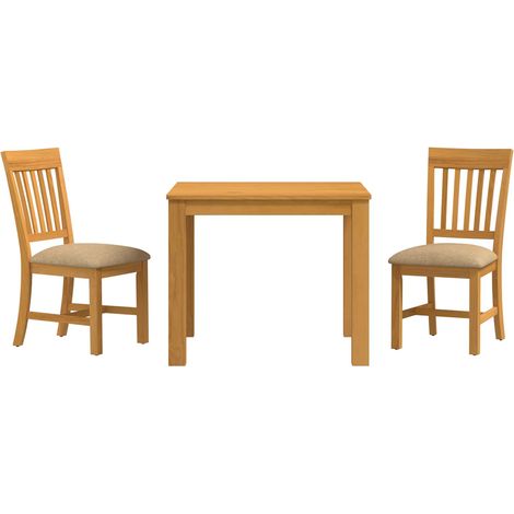 Ensemble de salle à manger 3 pc Beige Bois de chêne massif vidaXL (1/5)