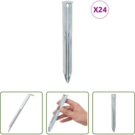 Camping - Zeltheringe 24 Stk. 17 cm Ø20 mm Verzinkter Stahl (1/5)