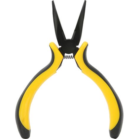 Pince à bijoux précision, manche confortable 12,7 cm, pince à bec courbé pour atelier de bijouterie, horlogerie et loisirs créatifs. (1/5)
