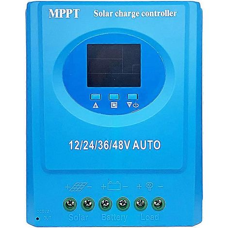 Contrôleur de charge solaire MPPT 120A, deux interfaces USB (12V/24V/36V/48V), écran LCD, compatible avec les batteries au plomb et les panneaux solaires. (1/5)