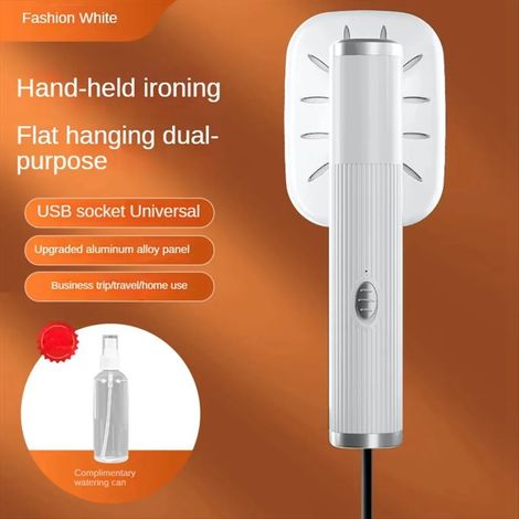 Fer à repasser vapeur portable multifonctionnel (blanc), mini, pour la maison, repassage à 360°, USB (1/5)