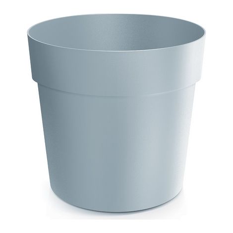 Maceta redonda cl谩sica de pl谩stico, gris claro, 17,9 cm, Grower