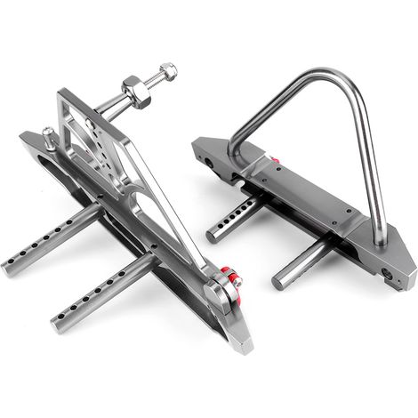 CNC-gefräste Metall-Front- und Heckstoßstange mit Reserveradhalterung, passend für Axial SCX10 und SCX10 II (1/5)