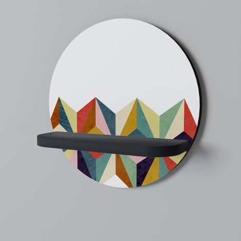 TESSELATE TREASURES Rundes Regal Schwarz (1/5)