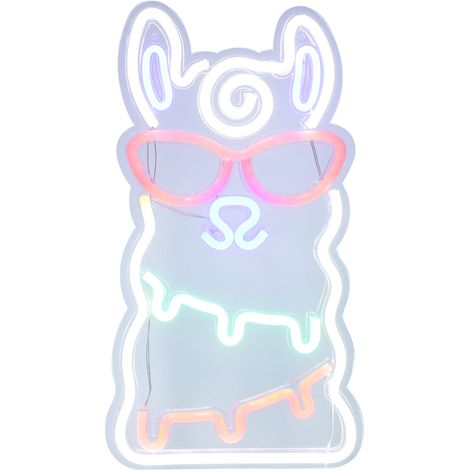 Enseigne lumineuse LED néon en forme d'alpaga, alimentée par USB, pour la décoration de la maison, de la chambre, du bar ou du club. (1/5)