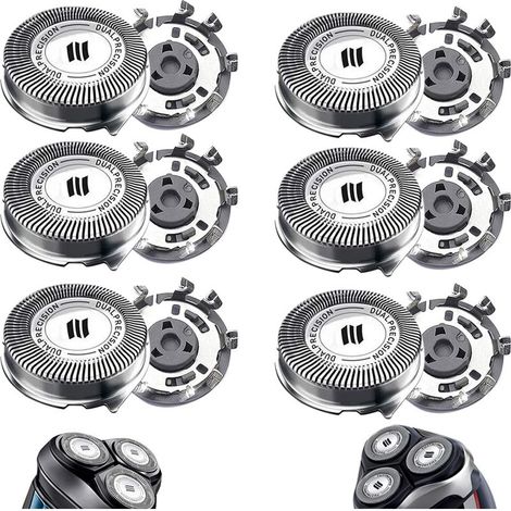 6 têtes de rasoir de remplacement SH30/50 pour rasoirs Philips séries 1000, 2000, 3000, 5000 – Lames pointues pour rasage précis – Minetgnon (1/5)