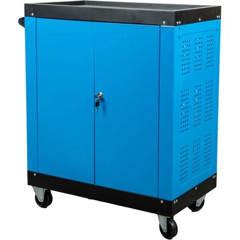 cassettiera porta attrezzi easy system 3 ripiani con ruote e maniglia 65x38x72 cm (1/4)
