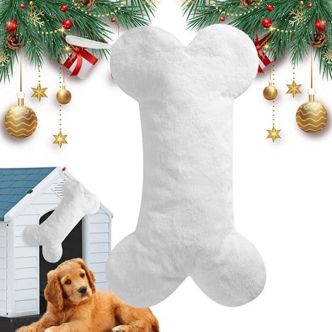 Chaussette de Noël pour chiens - Chaussette en peluche pour animaux de compagnie avec motif flocon de neige (1/5)