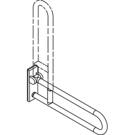HEWI 801.50B217 99 poignée de soutien rabattable mobile, mate (1/2)