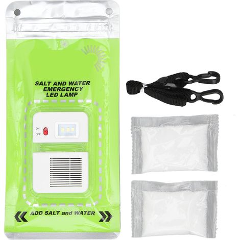 Lampe pliable LED à eau salée pour camping, pêche et urgences - 3 LEDs, sans pile, portable (1/5)