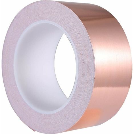 Ruban adhésif conducteur 10 mm x 20 m pour Blindage EMI, vitrail, Circuits de Papier, réparations électriques, travaux manuels (1/4)