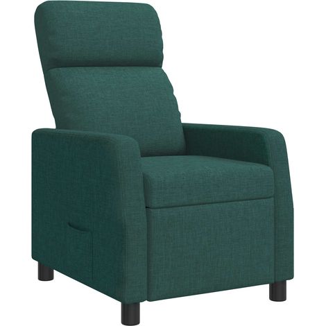 Recliner Dark Green Fabric vidaXL (1/5)