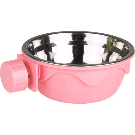 Gamelle suspendue en acier inoxydable pour chien, gamelle fixée dans une cage à chat. (1/5)
