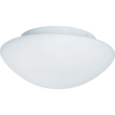 Plafonnier TOKYO 1L salle de bain IP44 CLII Metal Blanc verre opale E27 max 60w Diam 23cm (1/4)