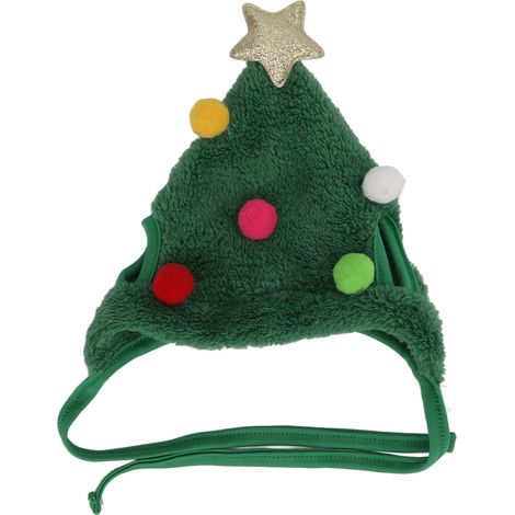 Chapeau de noël pour animaux de compagnie, accessoires colorés, couvre-chef réglable, mignon, pour chien et chat, grand, vert.