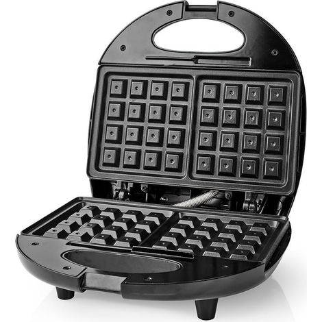 Nedis KAWP200BK gaufrier noir argent 750 W compact (1/5)