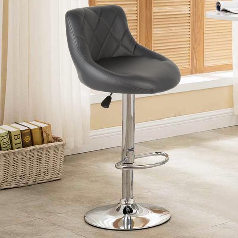 Aqrau Deux Tabouret de bar cuillère grise (1/5)