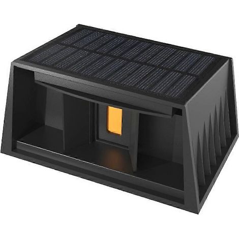 Farbenfrohe Solar-Wandleuchte, nach oben und unten verstellbar, für die Außenbeleuchtung (Garten, Veranda, Einfahrt). (1/5)