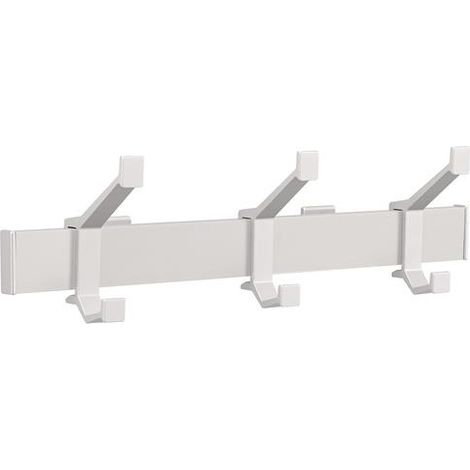 Wandgarderobe Alu.F1 ma silber 3 Hut-/Mantelhaken L.410mm (1/3)