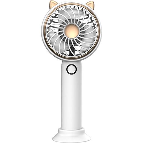 Mini ventilador portátil de bolsillo con base, tamaño de bolsillo, recargable por USB, 3 velocidades ajustables, ideal para viajes, oficina y hogar. (1/5)