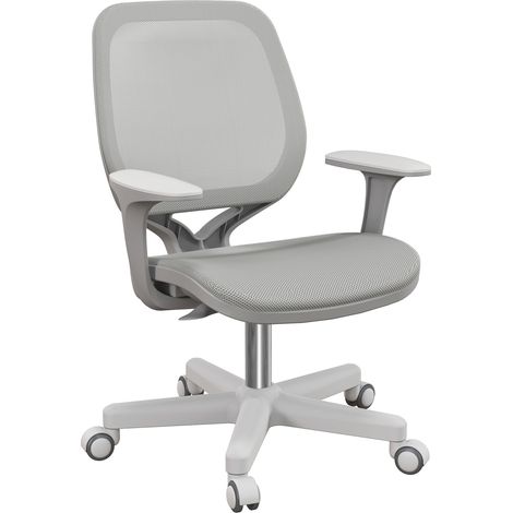 Chaise de bureau ergonomique pivotante, réglable en hauteur, 55 x 48 x 82,5-94,5 cm, grise