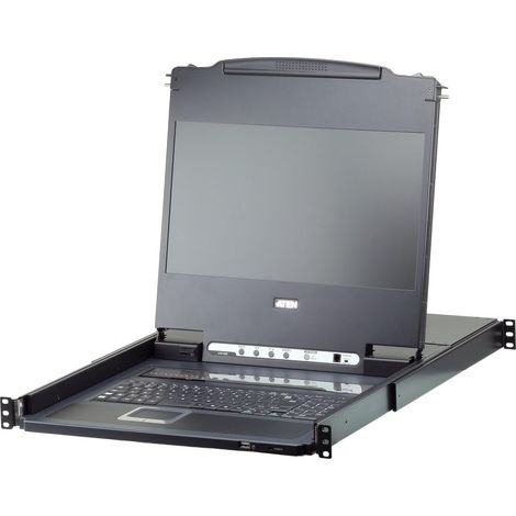 Console KVM rack Aten CL6708MW da 17,3" Full HD 1U, colore nero. (1/4)