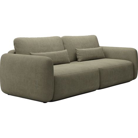 Divano letto 3 posti in Tessuto testurizzato Verde  - VOPOZA (1/5)