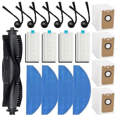 Kit d'accessoires pour aspirateur robot Tikom L8000 Plus/Medion X20 SW+ MD 11415, pièces de rechange