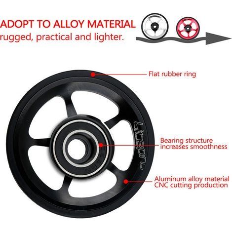Litepro Easy Wheel und Verlängerungsstange für Brompton Gepäckträger, Easywheel Teleskopstange (1/4)
