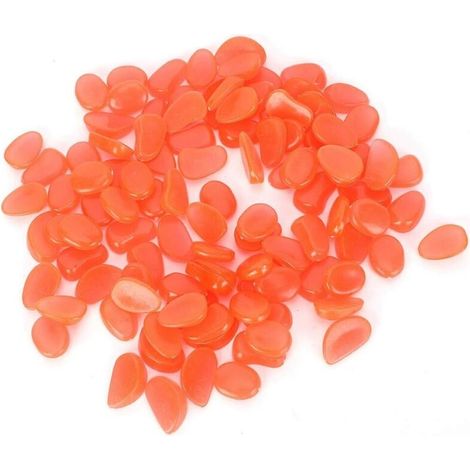 100 Pcs Lumineux Pierre Émettant De La Lumière Artificielle Caillou Fluorescent Décor Jardin Cour Aquarium Intérieur Paysage Décoration(Rouge pêche) (1/5)