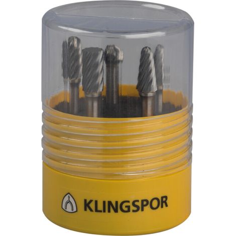 HF100INOX Fraises carbure / set Klingspor 9,6 x 6 mm coupe spéciale inox (1/4)