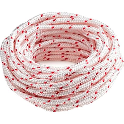 Corde de Lanceur 4mm 10m pour Tondeuse et Debroussailleuse Thermique  Corde nylon tresse robuste, resistance aux tractions, remplacement facile, entretien equipement jardin motorise (1/5)