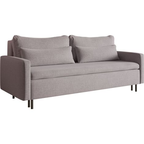 Selsey Umpro – 3-Sitzer Sofa mit Schlaffunktion und Bettkasten, Chenille, Graubraun